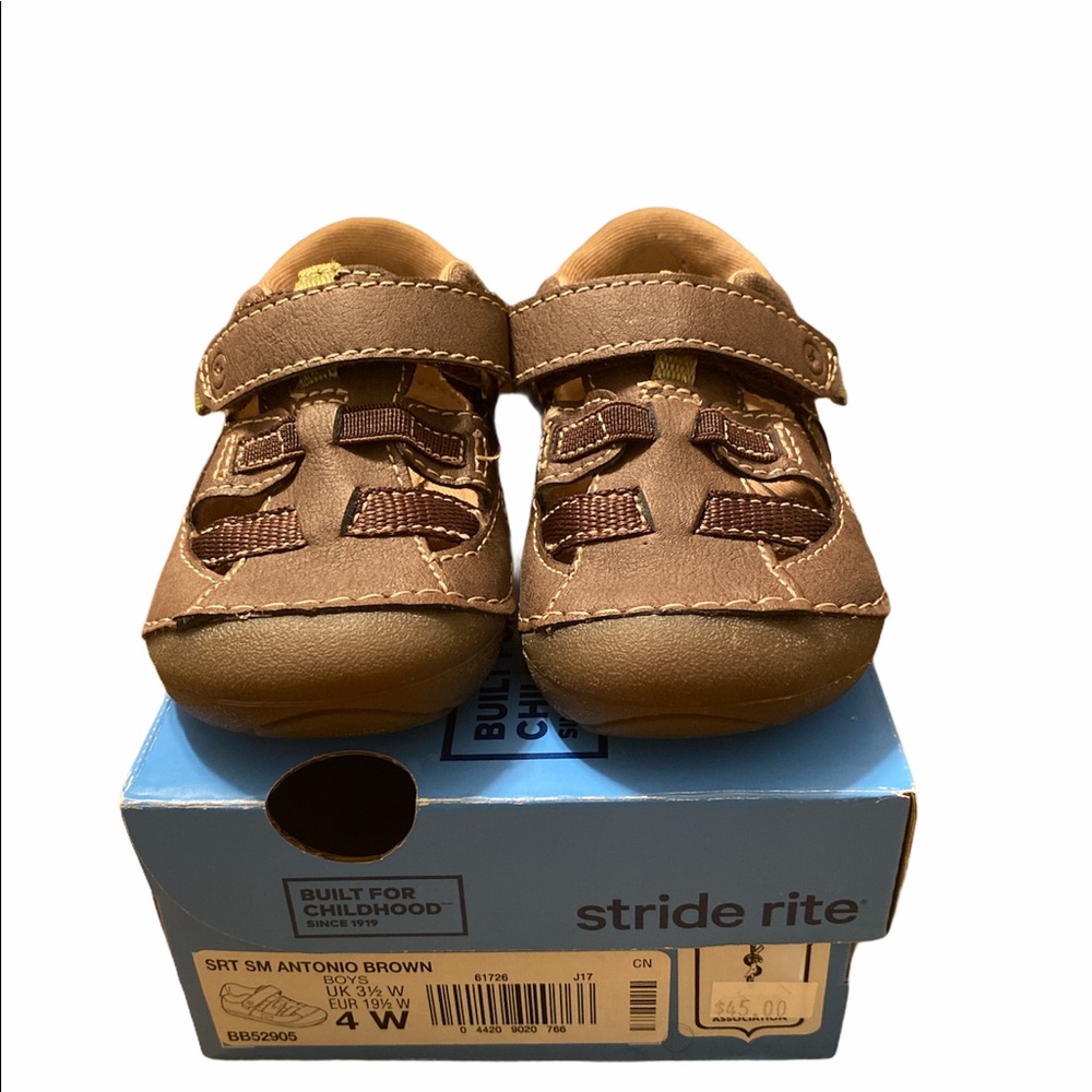 Stride Rite Antonio Baby Shoes Brown SZ 4W